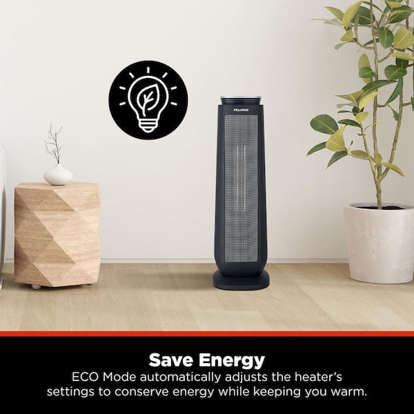 Pelonis 1500-Watt 23 in. Digital Tower Indoor Ceramic Heater Quiet
