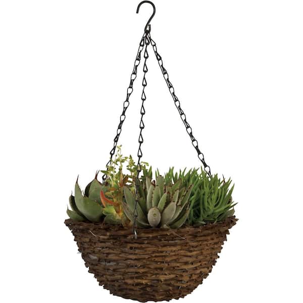 FREE POST Garden Hanging Basket Black Chain 3 Strand 18.7" 