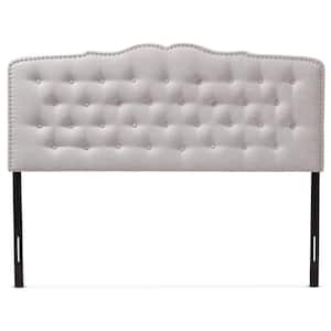Lucy Greyish Beige Fabric Upholstered Full Size Headboard