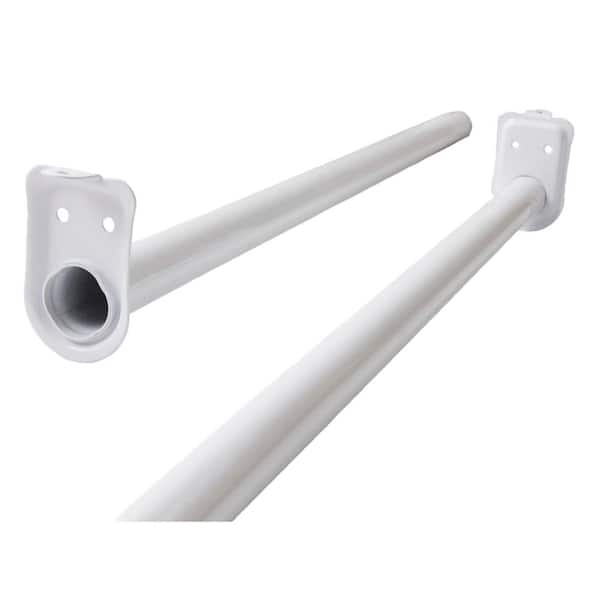 Design House 48 in . - 72 in. White Heavy Duty Steel Adjustable Tension Closet Rod