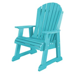Heritage Aruba Blue Plastic Outdoor High Fan Back Chair
