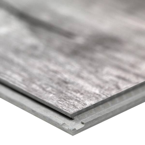 Bailey Grey 22 MIL x 7 in. W x 48 in. L Click Lock Waterproof Luxury Vinyl Plank Flooring (19 sq. ft./case)