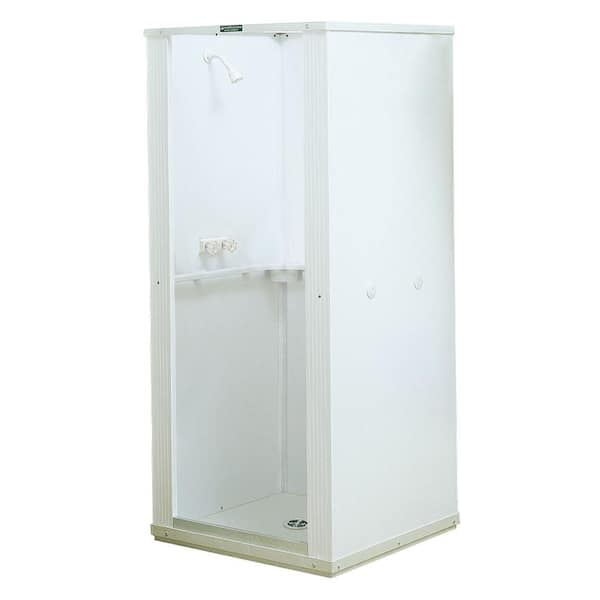 Durastall 32 in. x 32 in. x 75 in. Shower Stall with Standard Base in White