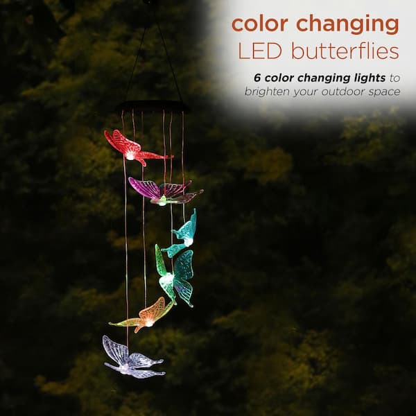 Alpine Corporation 27 in. Tall Outdoor Solar Powered Wind