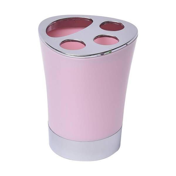 Unbranded Bath Toothbrush and Toothpaste Holder Chrome Parts Light Pink