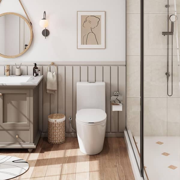 Hanikes 1-Piece 1.1/1.6 GPF Dual Flush Elongated WaterSense ADA