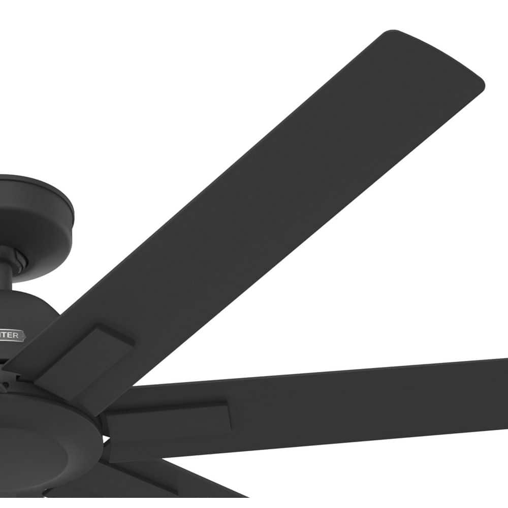 Downtown 60" Matte Black 7-Blade Ceiling Fan with Wall Control