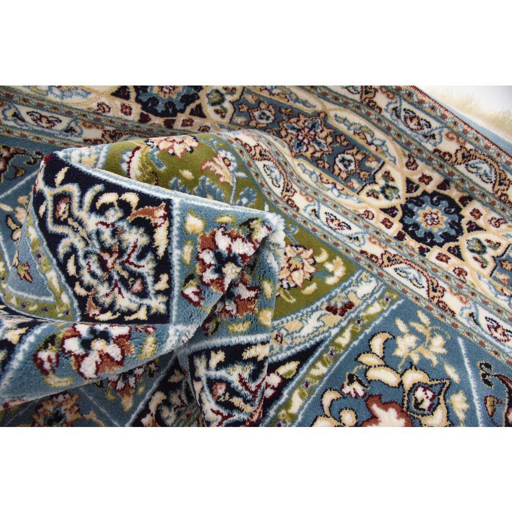 Handmade Tufted Floral Blue Synthetic 8' x 10' Rectangular Rug