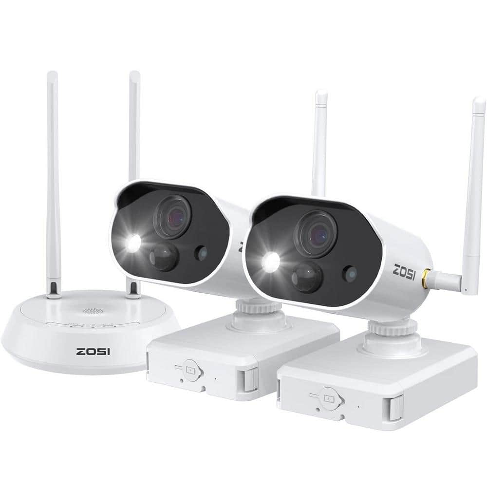 ZOSI Wireless 3MP 2K 4Channel Home Security Camera System with 2