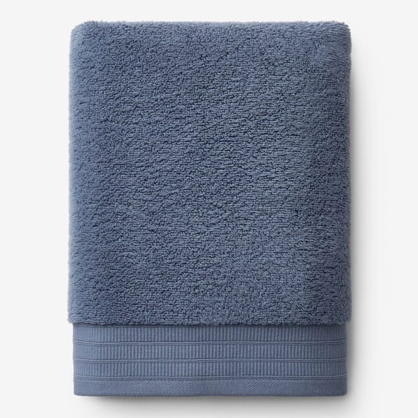 Company Cotton Plush Spa Solid Indigo Cotton Single Bath Sheet