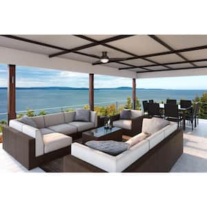 Verse 44 in. LED Indoor/Outdoor Maiden Bronze Ceiling Fan with remote