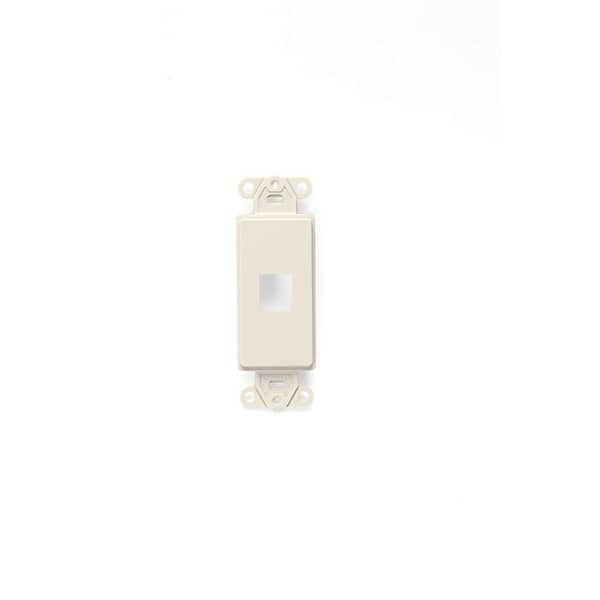 Leviton Almond 1-Gang Audio/Video Wall Plate (1-Pack)