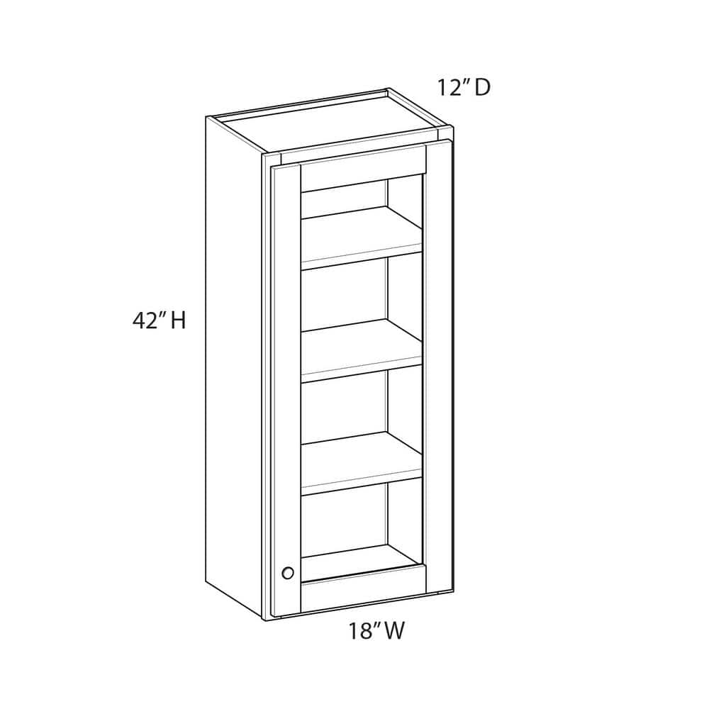 Norfolk Shaker 18 in. W x 42 in. H x 12 in. D in Painted White Plywood Asse