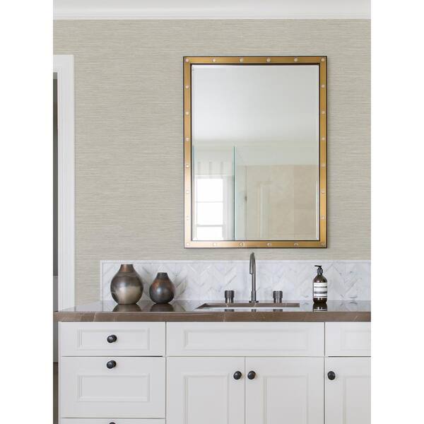 Cantor Beige Faux Grasscloth Vinyl Wallpaper Roll