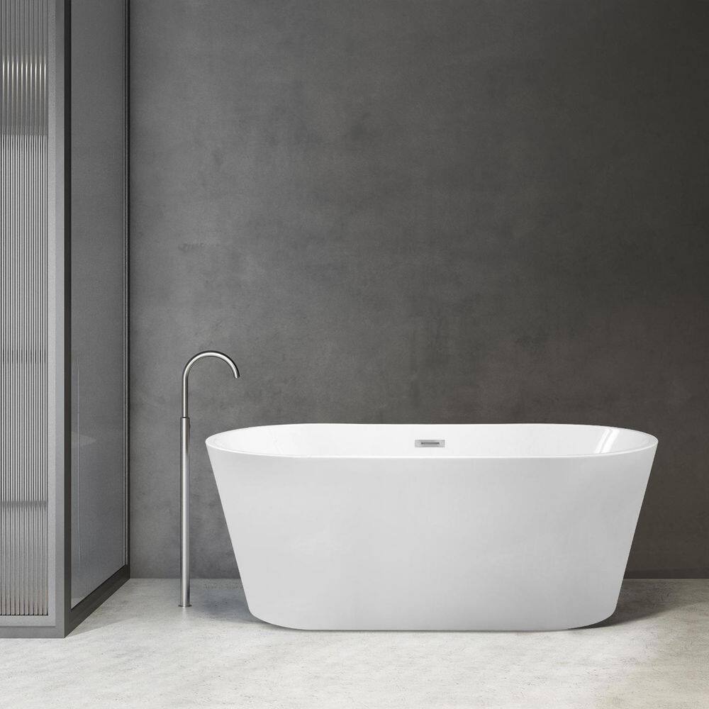 Cielo 67.3'' White Freestanding Acrylic Bathtub