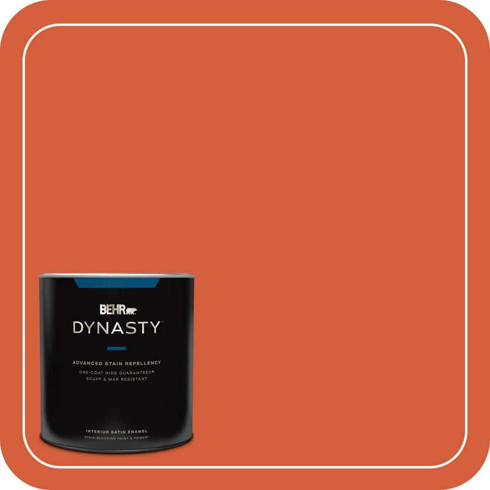 1 qt. #S-G-220 Sweet Mandarin Satin Enamel Interior Stain-Blocking Paint & Primer price history on PriceWatchPro