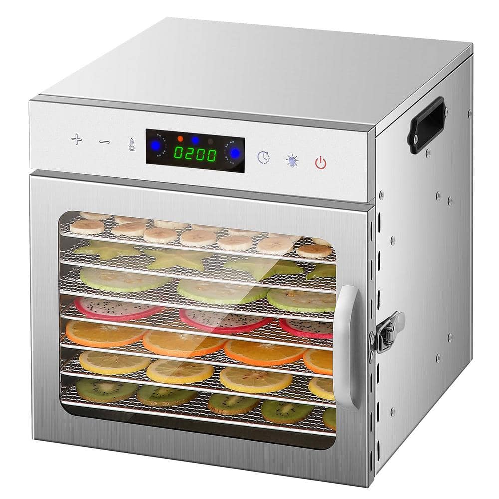 SEEUTEK 12-Tray Stainless Steel Trays Food Dehydrators, Dehydrator Machine  with Digital Timer and Temperature Control BZ-1684 - The Home Depot