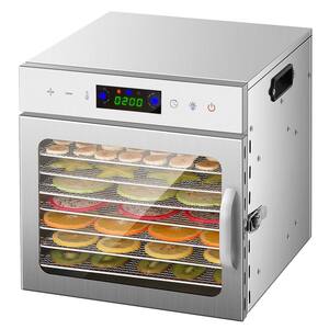 VEVOR Food Dehydrator Machine w/6 Stainless Steel Trays, 700-Watts Silver  Food Dryer w/Adjustable Temperature, ETL Listed SPFG60548700WJZC7V1 - The  Home Depot
