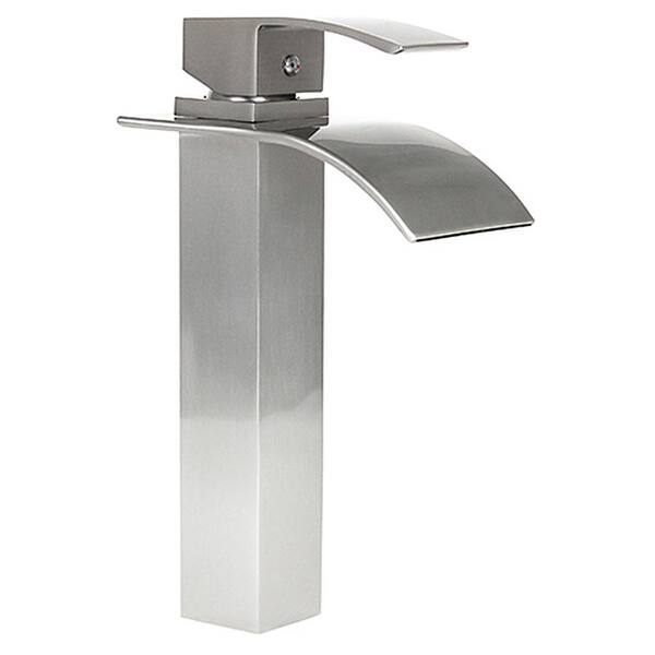 Eisen Home Raina Single Hole Single-Handle Vessel Bathroom Faucet in Brushed Nickel