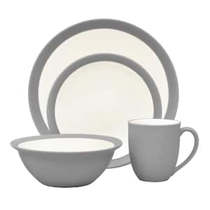 Colorwave Slate  4-Piece (Gray) Stoneware Curve Place Setting, Service for 1