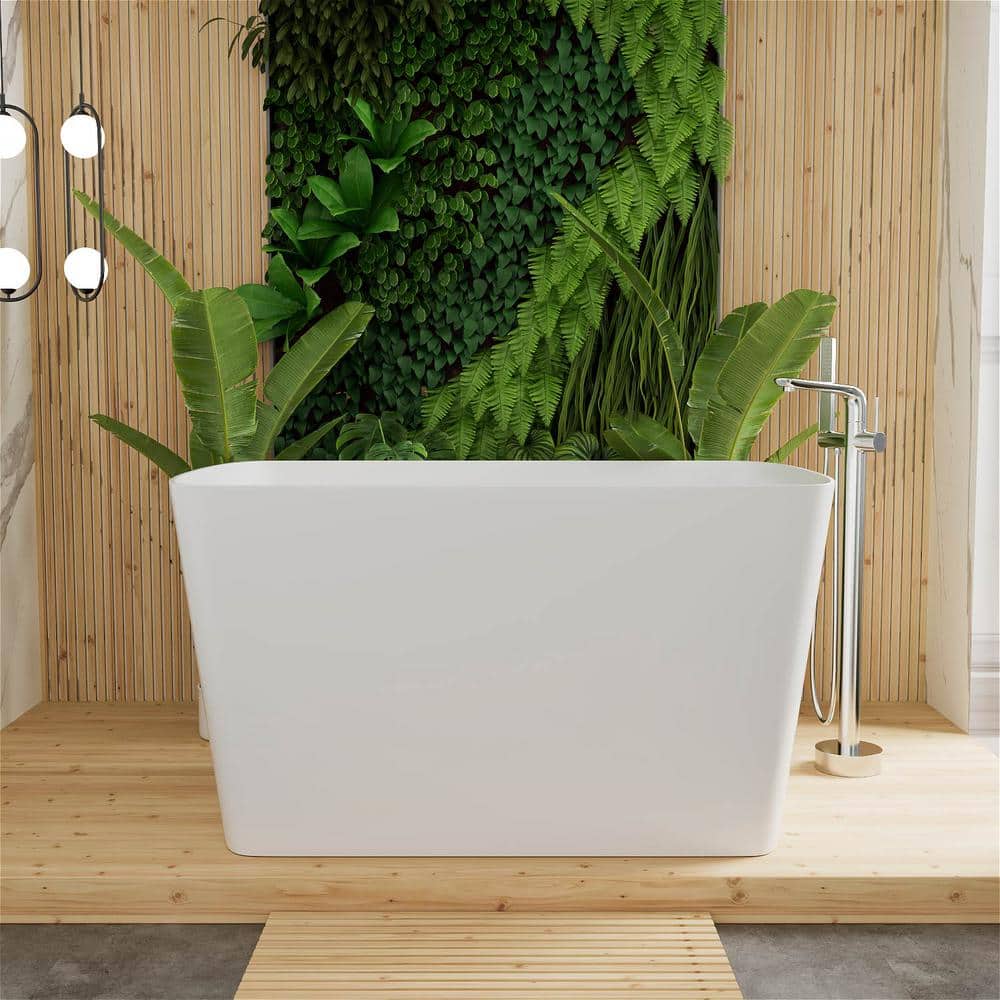 TOKYO SOUND BATH LABORATORY 7インチ F-2 Mokleba 47 in.L x 27.55 in.W Japanese Soaking Acrylic Freestanding