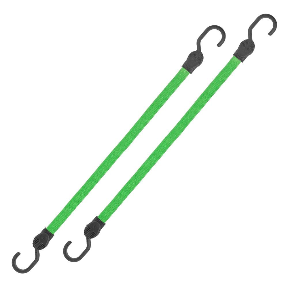24 in. Green Flat Strap Bungee Cord with Hooks - 2 pack price history on PriceWatchPro