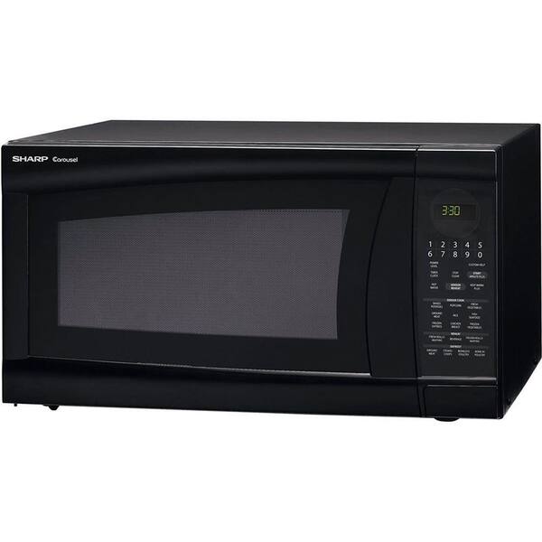Sharp Refurbished 2.0 cu. ft. Countertop Microwave in Black with Sensor Cooking-DISCONTINUED