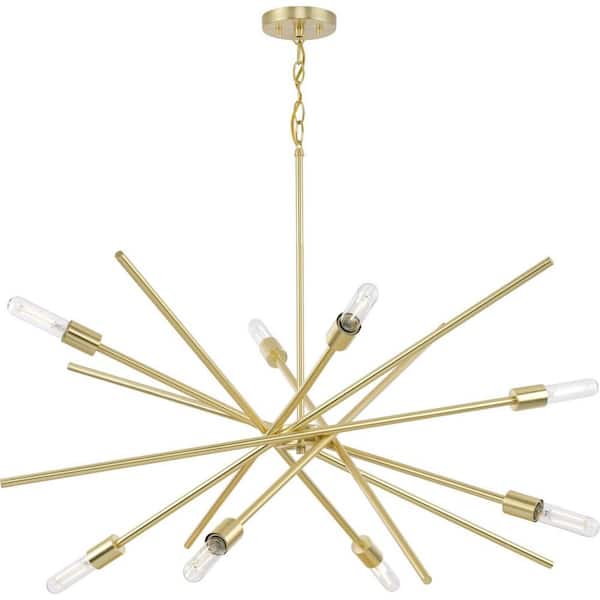 Progress Lighting Astra 8-Light 42 in. Satin Brass Modern Chandelier