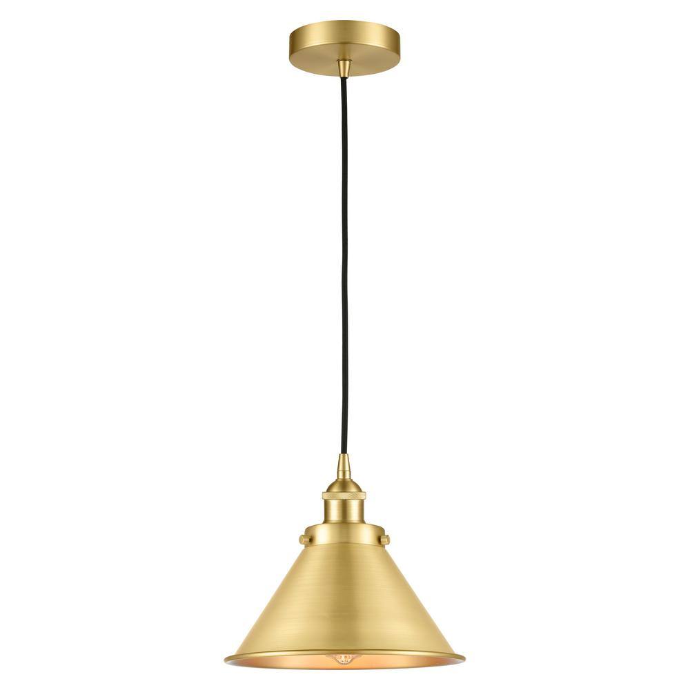 Briarcliff 100-Watt 1-Light Satin Gold Standard Mini Pendant Light with Metal Shade price history on PriceWatchPro