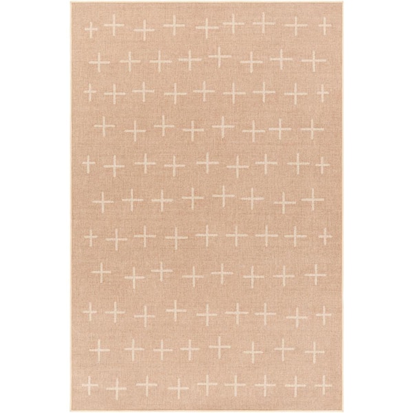 Livabliss Ez Jute Natural/White 3 ft. x 5 ft. Machine-Washable Indoor Area Rug