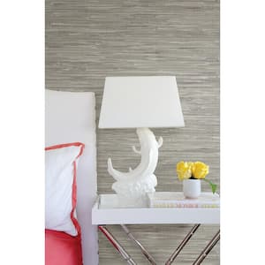 Natalie Grey Grasscloth Print Paper Strippable Wallpaper (Covers 56.4 sq. ft.)