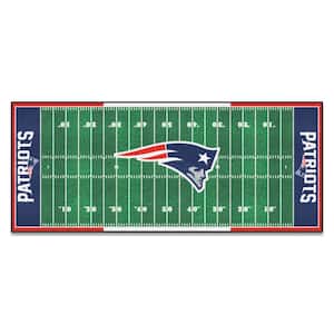 New England Patriots 3 ft. x 6 ft. Football Field Runner Rug