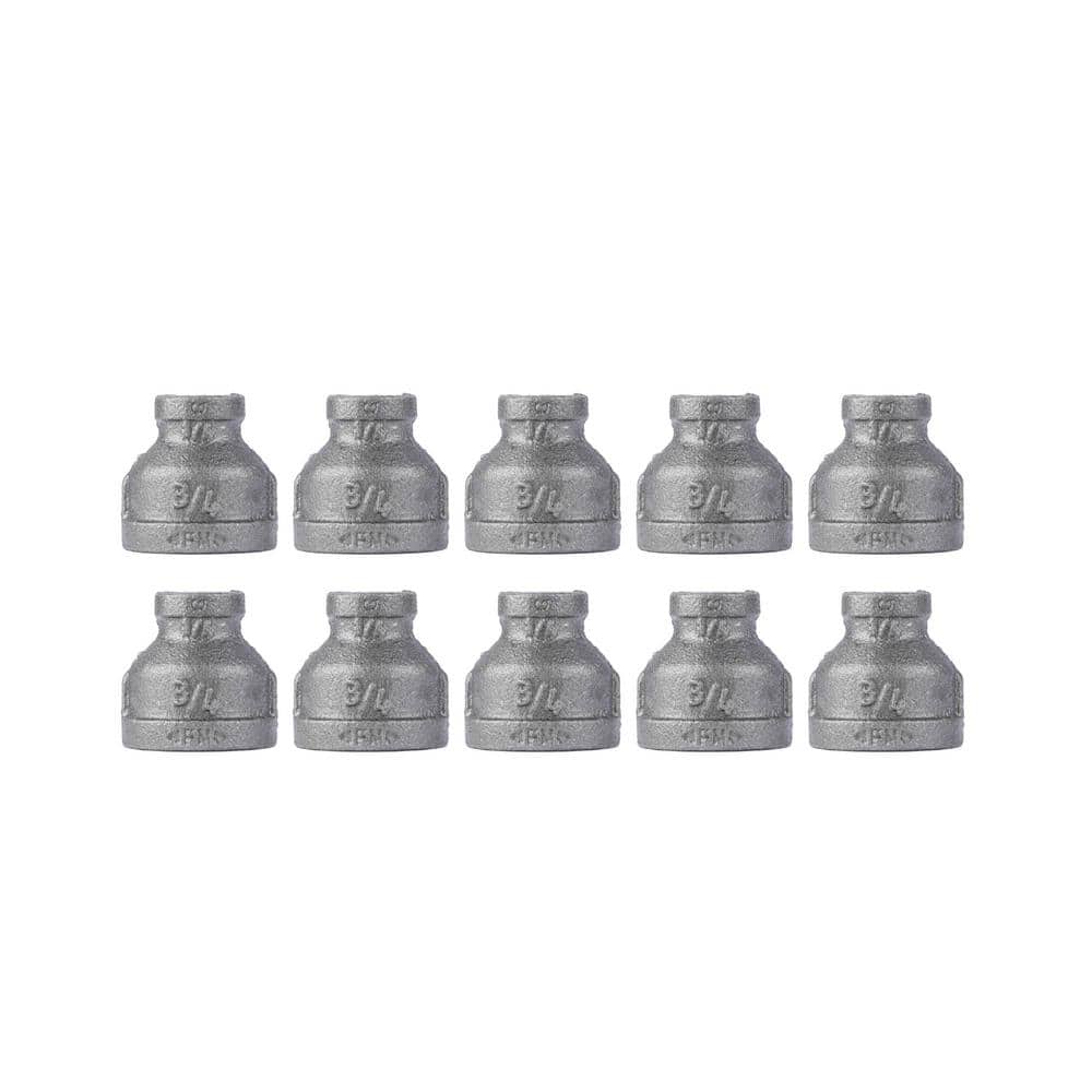 3/4 in. x 1/4 in. Black Iron Reducing Coupling (10-Pack) price history on PriceWatchPro