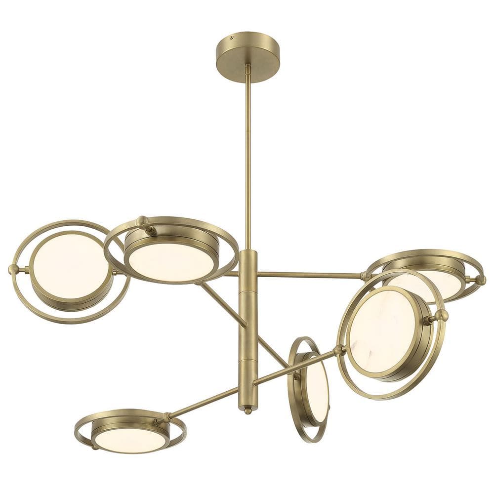 Metropolitan Spectr 6Light Dimmable Integrated LED Soft Brass
