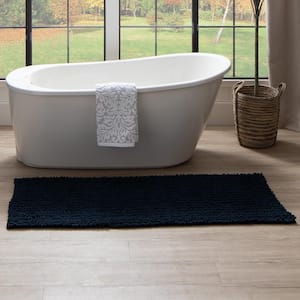 Metaphor Indigo 24 in. x 60 in. Micro Denier Polyester Bath Mat