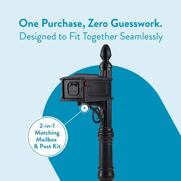 Architectural Mailboxes Stratford Black, Medium, Plastic, All-In