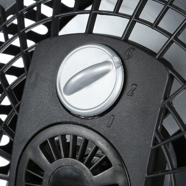 Lasko Breeze Machine 10 in. 2 Speed Black Desk Fan with 360 Degree