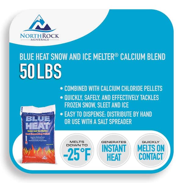 Blue Heat 50 Lb. Calcium Blend Ice and Snow Melt + Deicer W/ Heat