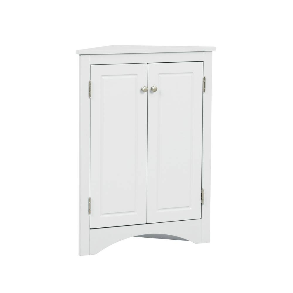 17.2 in. W x 17.2 in. D x 31.5 in. H Bathroom White Linen Cabinet 2023 ...