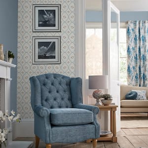 Pinford Trellis Pale Seaspray Blue Removable Wallpaper Sample