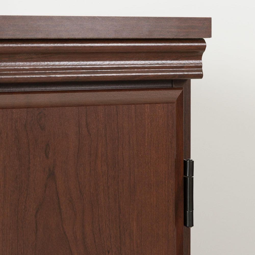Royal Cherry 4-Door Adjustable Storage Cabinet with Black Metal Handles