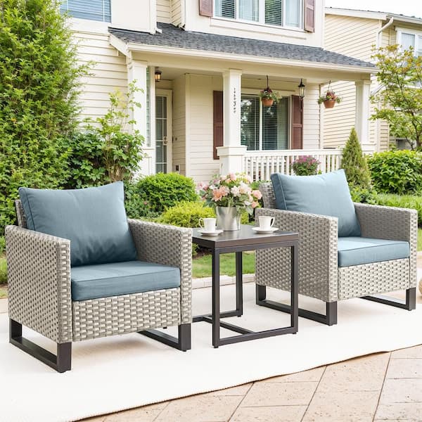 Pocassy LightBeige Wicker Outdoor Pat...