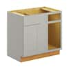 Hampton Bay Princeton Shaker Assembled 36x34.5x24 In. Blind Corner Base ...