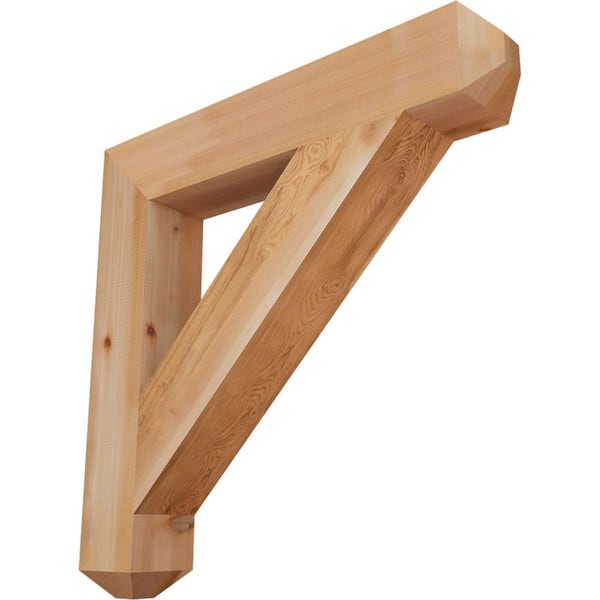Ekena Millwork 5-1/2 in. x 36 in. x 36 in. Western Red Cedar Traditional Craftsman Smooth Bracket