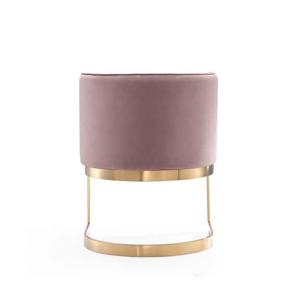 Aura Dining Chair in Blush and Polished Brass (Set of 2)