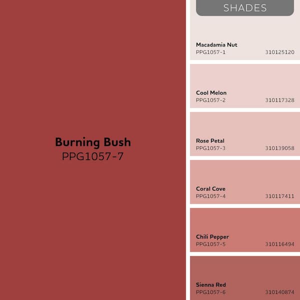 Glidden Essentials 1 gal. PPG1057-7 Burning Bush Semi-Gloss