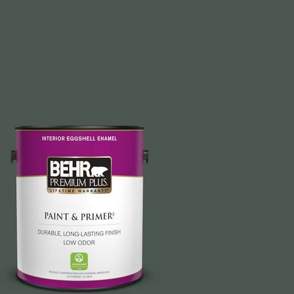 BEHR PREMIUM PLUS 1 gal. #ECC-45-3 Conifer Eggshell Enamel Low Odor Interior Paint & Primer