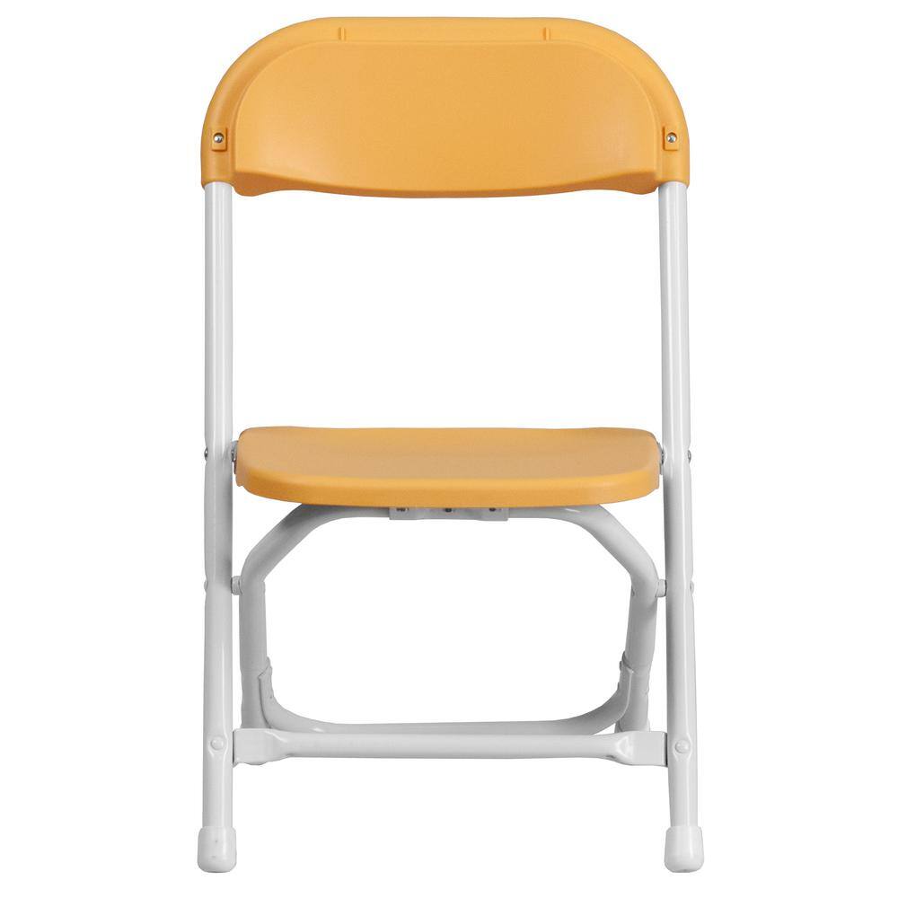 Kids Yellow Plastic and Metal Folding Chair