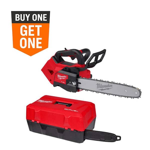 M18 FUEL 14 in. 18V Lithium-Ion Brushless Cordless Battery Top Handle Chainsaw with Top Handle Chainsaw Carrying Case