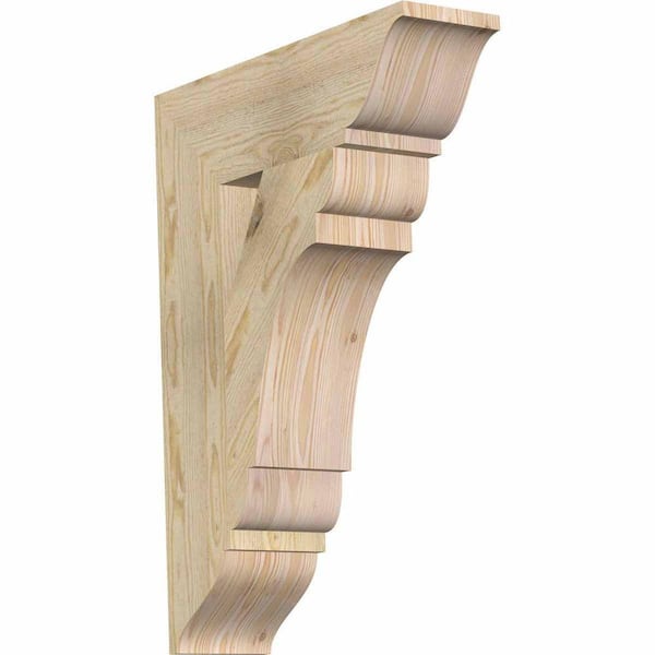 Ekena Millwork 6 in. x 30 in. x 22 in. Douglas Fir Olympic Traditional Rough Sawn Bracket